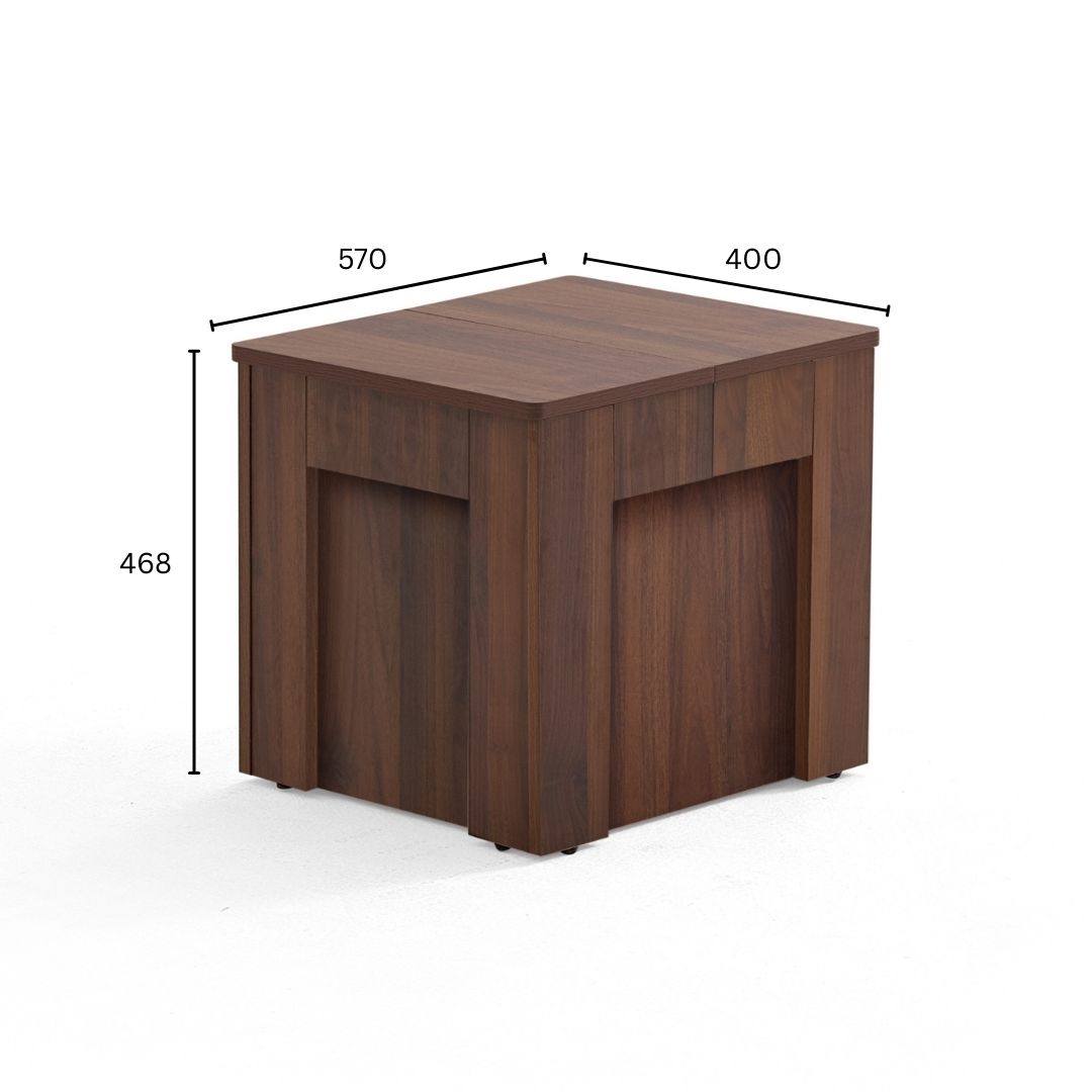 Flexi-Table Pro Set: 0.6m-2.8m Super Extendable Dining Table & Extendable Bench & 4 Foldable Chairs