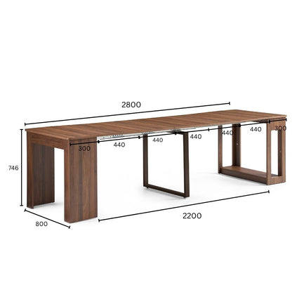 【Pre-Order】Flexi-Table 0.6m to 2.8m Super Extendable Dining Table