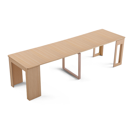 Flexi-Table Pro Set: 0.6m to 2.8m Extendable Dining Table & 2 Extendable Benches